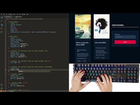 ASMR Programming - Movie search app with JavaScript  - no Talking