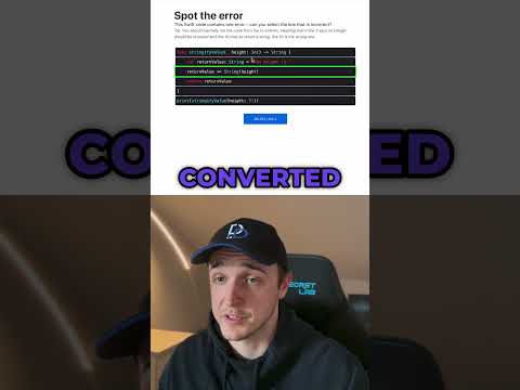 Spot the Swift Error #1 #shorts #swift #swiftui #ios #xcode #codingquiz  #coding  #programming