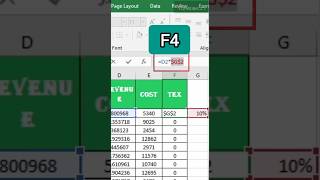 how to calculate data with single cell value #lockcell #freezecolumn