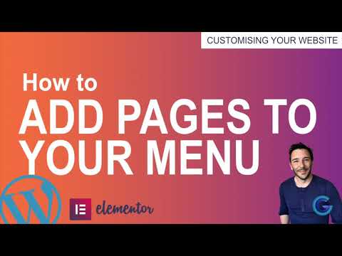 Add pages to and arrange your Wordpress website menu