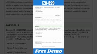 1Z0-829 Certification Exam Dumps - Revised and Absolutely free