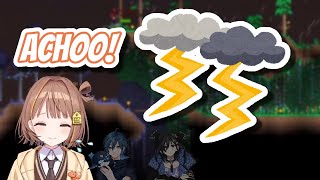 Izuru and Day1 witness Yuuhi's thunderous sneeze
