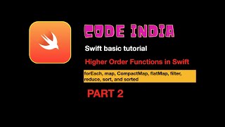 #codeIndia #swift5 #ios #xcode #filter #map#reduce #sort #sorted#iosapp  #Part2 #xcode #demoproject