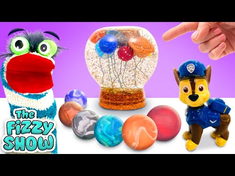 Fizzy & The Paw Patrol Pups Make A DIY Play Doh Solar System In A Jar | Fun Videos For Kids