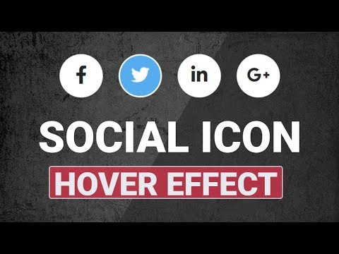 Social Icon Hover Effect - CSS Animation Effect
