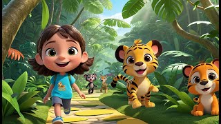 Jungle Finger Family – Roar, Swing, Stomp! | Fun Animal Fingerplay Song for Kids | Energetic Jungle