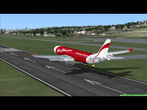 FSX Airasia x A330 Landing