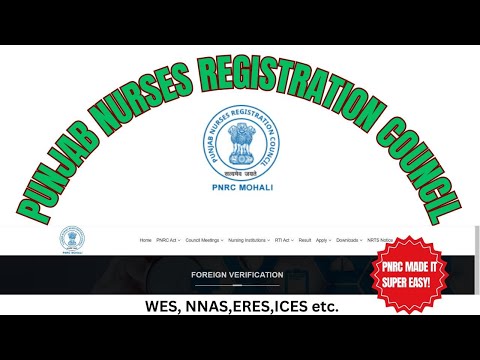 PNRC foreign verification for GNM, ANM, BSc Nursing, etc. | WES, NNAS, ERES, ICES, etc. #nursing
