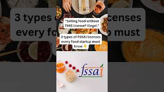 3 Types of FSSAI License Explained 🍴 | Food Business License Guide for India 🇮🇳 #foodbusinessideas