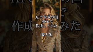 【AI美女】AIで世界の国、美女で作成してみた　擬人化 #aiart #ai画像