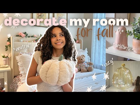 decorating my room for fall🍂 + haul | *aesthetic* *cozy* *fall decor*