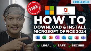 HOW TO DOWNLOAD AND INSTALL FREE OFFICE 2024 FROM MICROSOFT | GENUINE OFFICE 2024 (ENGLISH TUTORIAL)