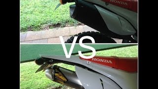 CRF250L Stock Exhaust vs FMF Powercore 4 vs Quiet Insert