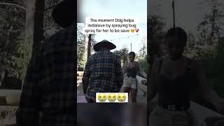DDG spraying India Love with spray during their camping trip then GYAAT when she turned around