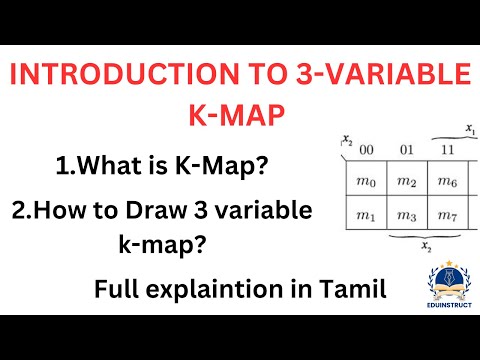 K-Map in Tamil | 3 variable k-map introduction |Clear  Explaination in  Tamil #engineering#kmap#dpco