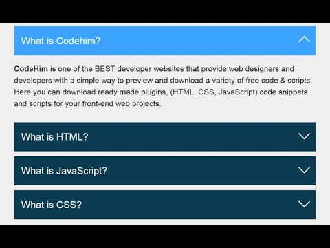 Building Responsive Stylish Accordion Interface using HTML and CSS | Step-by-Step