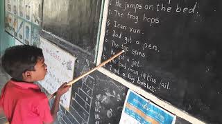Dhammadip is back with reading English sentences..Z.P.Primary School Nirul, Tal-Raver