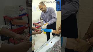 Wrist fracture plaster application #plaster #ortho #fracture #fiberglass #shorts #hindi #radius
