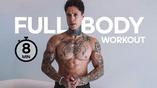 SUPER EFFECTIVE FULL BODY WORKOUT | 8 Min Dumbbells Only