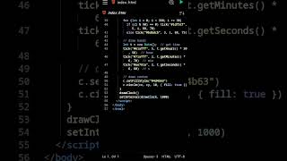 Make Java Script Clock #javascript #css #html #coding #javascriptcoding #shorts #ytshorts