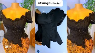 SEWING TUTORIAL: How to sew a stylish top with an asymmetric scallop hemline and neckline