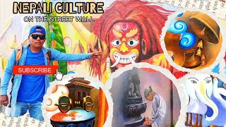"Wall Art मा बोलेको नेपाल 🇳🇵" "Nepali Culture on the Walls"