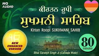 Kirtan Sukhmani Sahib Path (80 min) | Shabad Gurbani by Bhai Sarabjit Singh Ji (Canada Wale) |