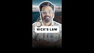Hicks Law Of UX #uxdesign #ux