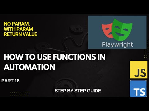 How to Use Functions in Automation | Without Param, With Param & Return Value (Playwright)