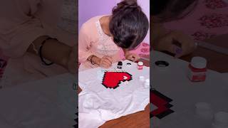 Making Painting on a T-Shirt 🤗 #minivlog #shorts #trending #vlog #painting