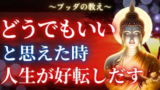 【ブッダの教え】「どうでもいい」と思った瞬間に人生が好転する予想外な理由とは