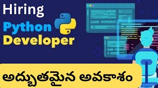 Latest job openings | python developer job | remote job | python | Datascience jobs | Apply today