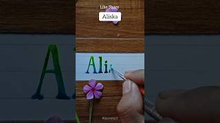 Aliska 👉 Comment Your Name | Status 🧑‍🎨 Like Kare #aliska #sanwart #shorts #ytshort #youtube