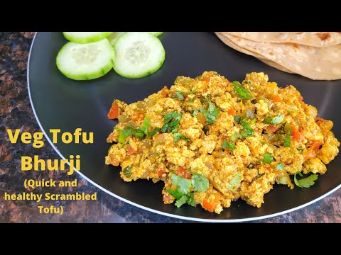 Tofu Bhurji | Veg Tofu Bhurji | Quick Lunch Idea | Vegan Recipe | Indian spicy Scrambled Tofu