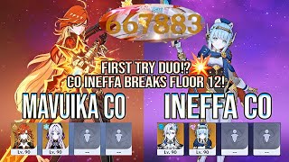 First DUO: C0 Ineffa & Mavuika vs Spiral Abyss Floor 12 – Shocked by the Result! 🤯 | Genshin Impact
