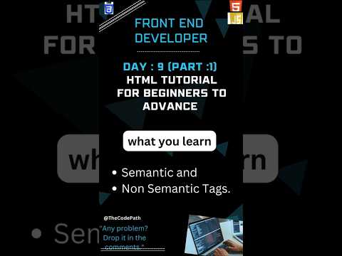 HTML's BEST KEPT SECRET: Semantic Tags EXPOSED!  || #html5 #htmltutorial #shorts #coding #html