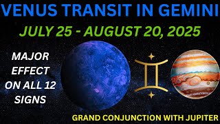 Venus Transit to Gemini | Conjunction With Jupiter | The Ultimate Manifestation | Effect on 12 Signs