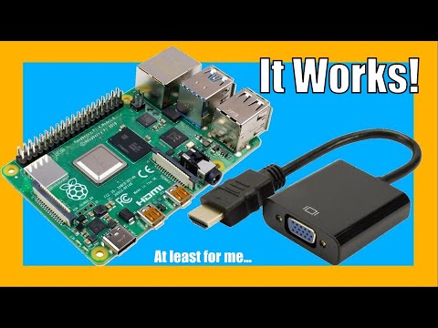 How to connect the Raspberry Pi 4 to a VGA monitor with a cheap adapter - RP-4