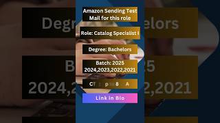 Amazon Sending Test Mail | Amazon Job #amazonjobs #itjobs #2024jobs #freshers2024 #shorts