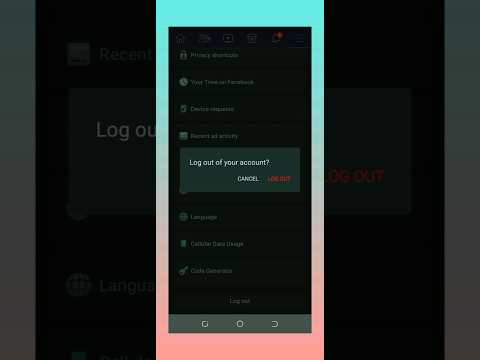 How to logout facebook account#shortvideo