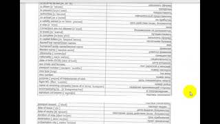 English for flight attendants, topic immigration cards