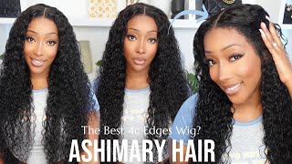 The BEST 13x4  4c Kinky Edges Curly Wig Easy Install! | Ft. Ashimary Hair