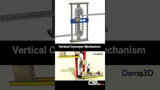 Vertical Conveyor Mechanism 📌 #mechanism #conveyor #machine