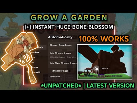 [😱] NEW!! GROW A GARDEN (INSTANT HUGE BONE BLOSSOM) 🐝 UNPATCH! EASY 500KG+ SIZE  🦊 - 2025