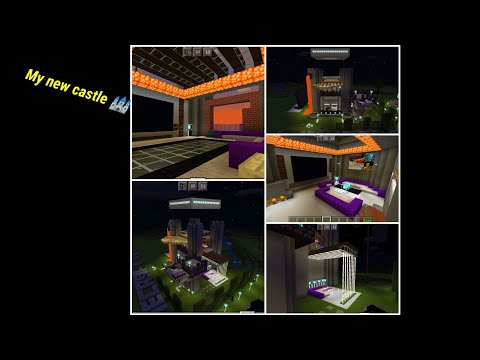 My New Castle in Minecraft and a Secret base with Modern interior