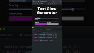 Text Glow Generator in CSS and JS