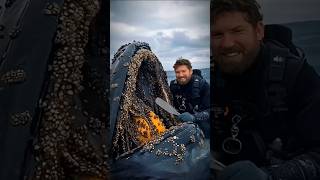 Shocking Rescue: A humpback whale, injured by barnacles, wassuccessFully rescued by a rescue team