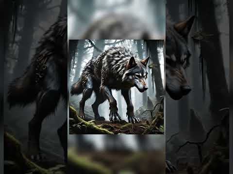 a monstrous wolf born of the trickster god Loki and the giantess Angrboda. #freyja #aegishjalmur #gu