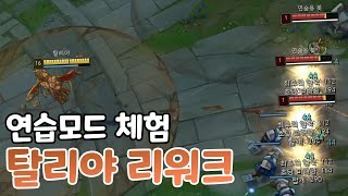 탈리야 리워크 연습모드 체험 광역딜 스턴 바뀐 다져진 땅