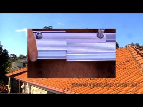 Solar Power Installation On Tiled Roof